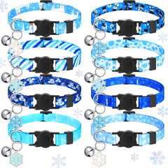 Sanwuta winter collar set with snowflake pendants for festive pet styling.