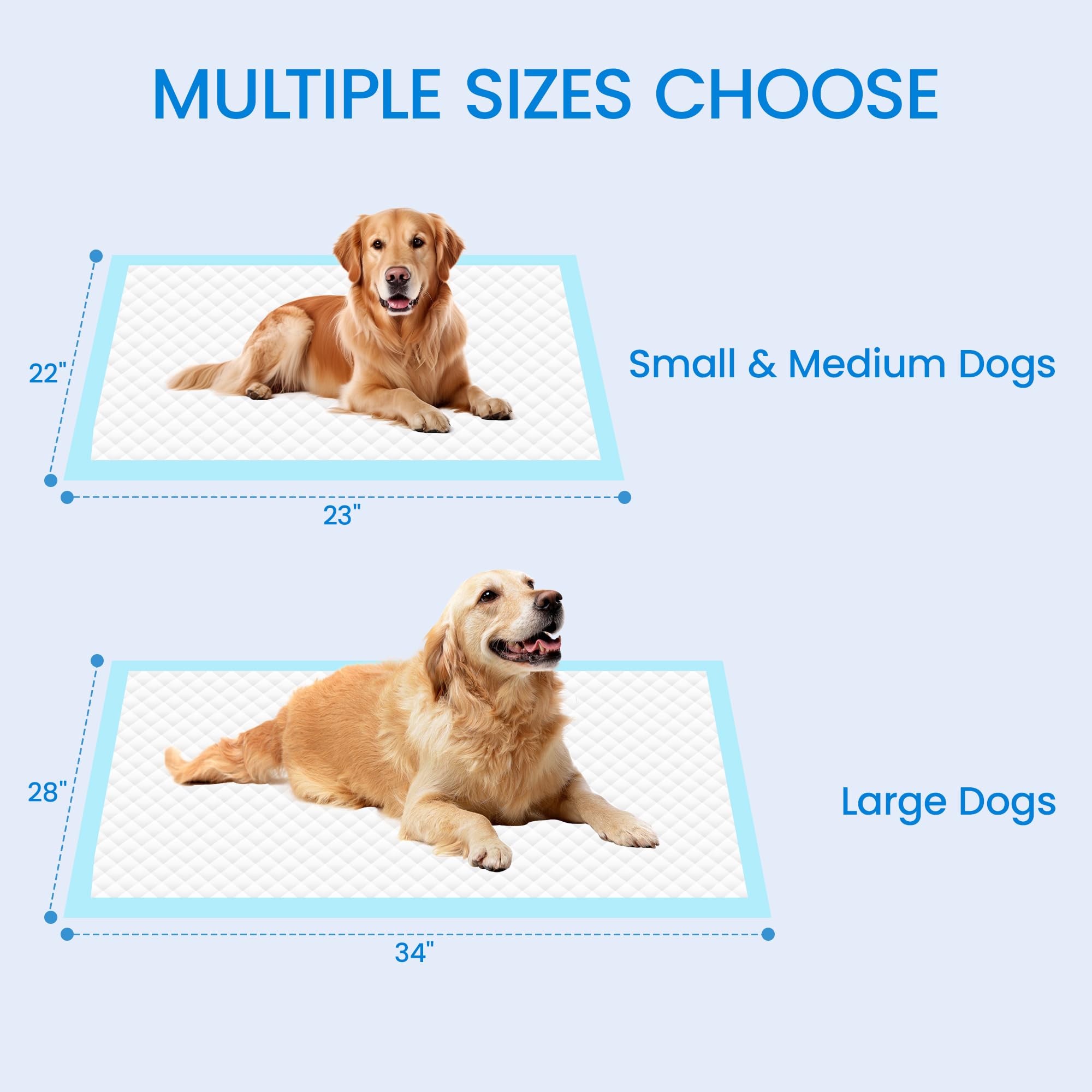 Versatile SAP FRIENDLY pee pads suit puppies, cats, and indoor/outdoor use.