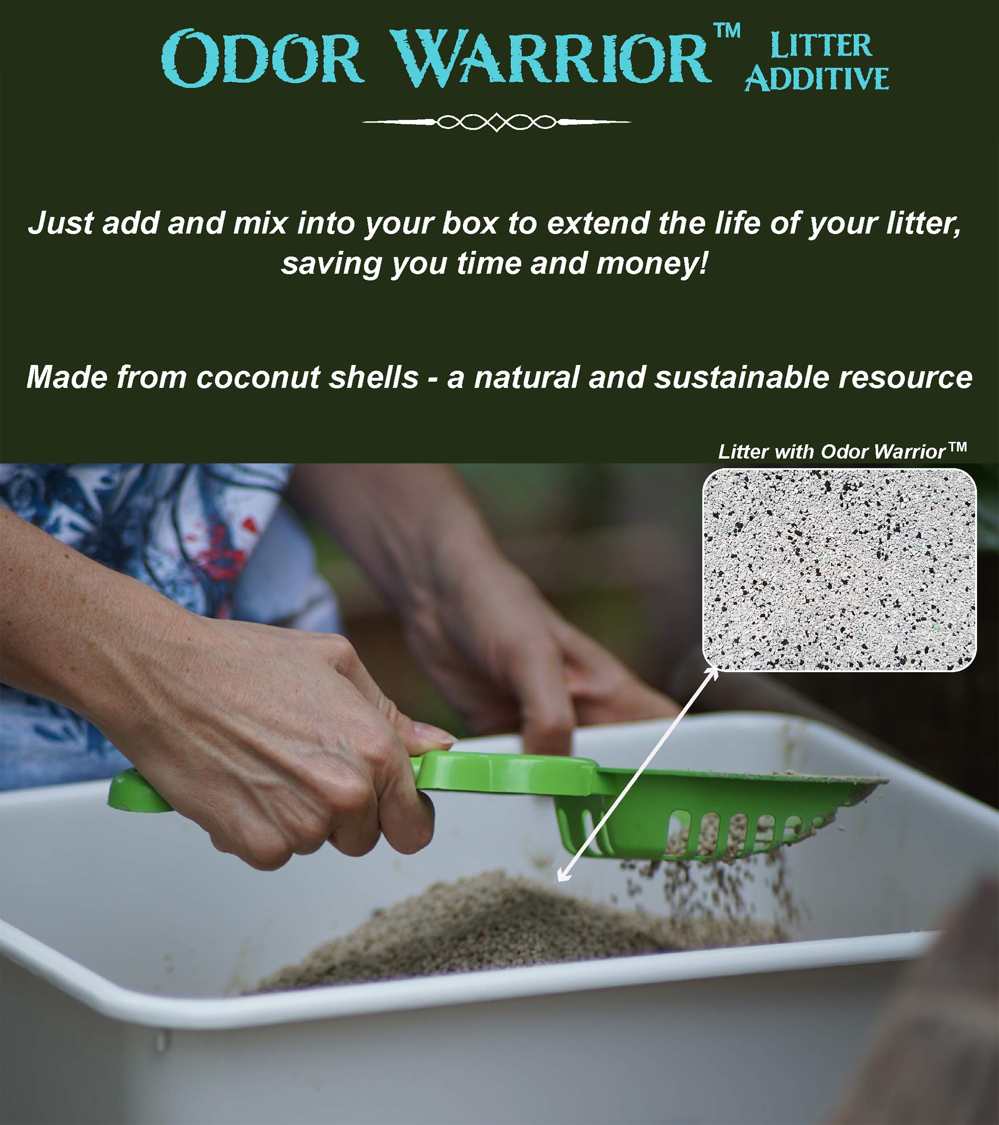 Sapphire Labs Odor Warrior packaging with fragrance-free claim.