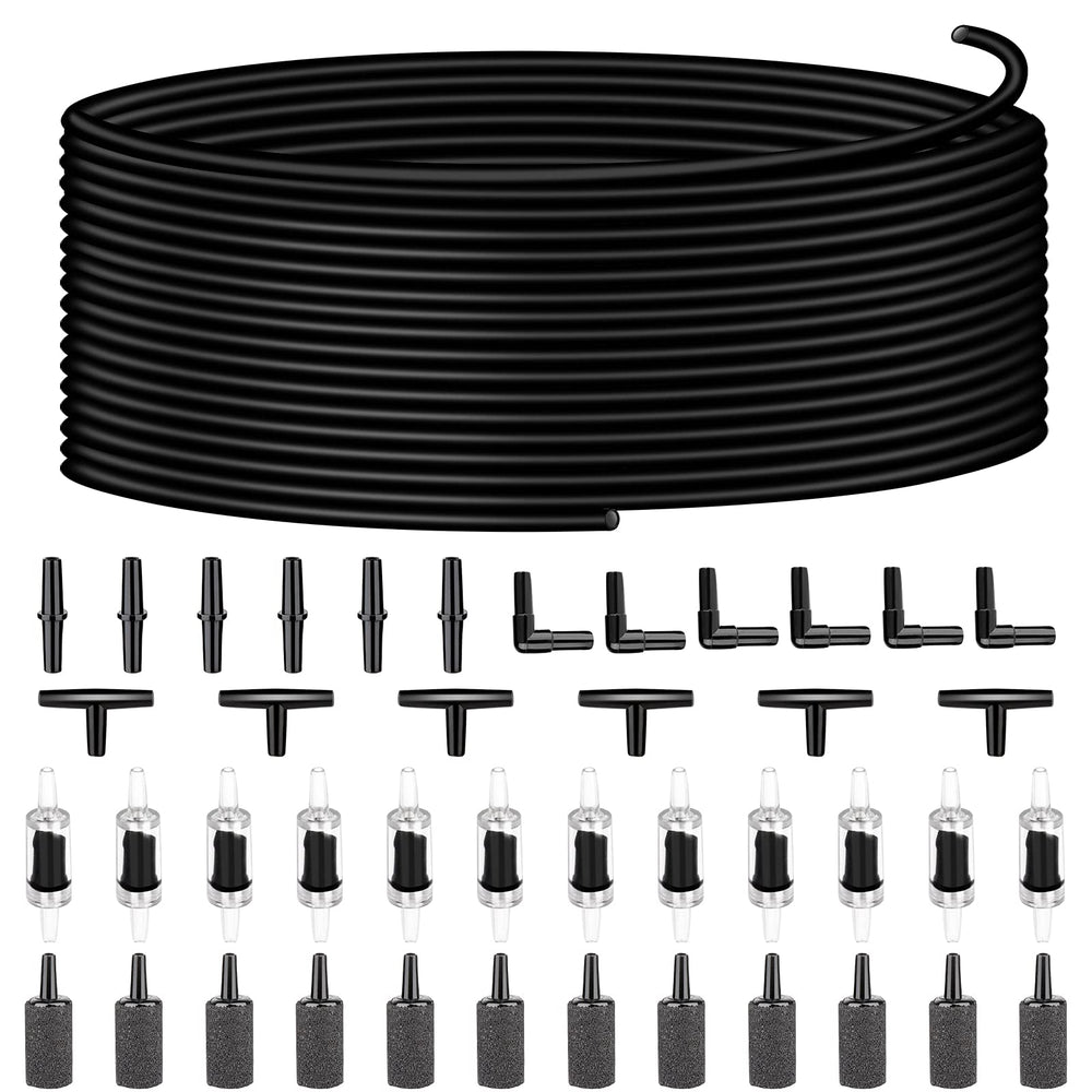 Saricho aquarium air tubing 101-71 feet demonstrates flexible, kink-resistant flow for versatile setups