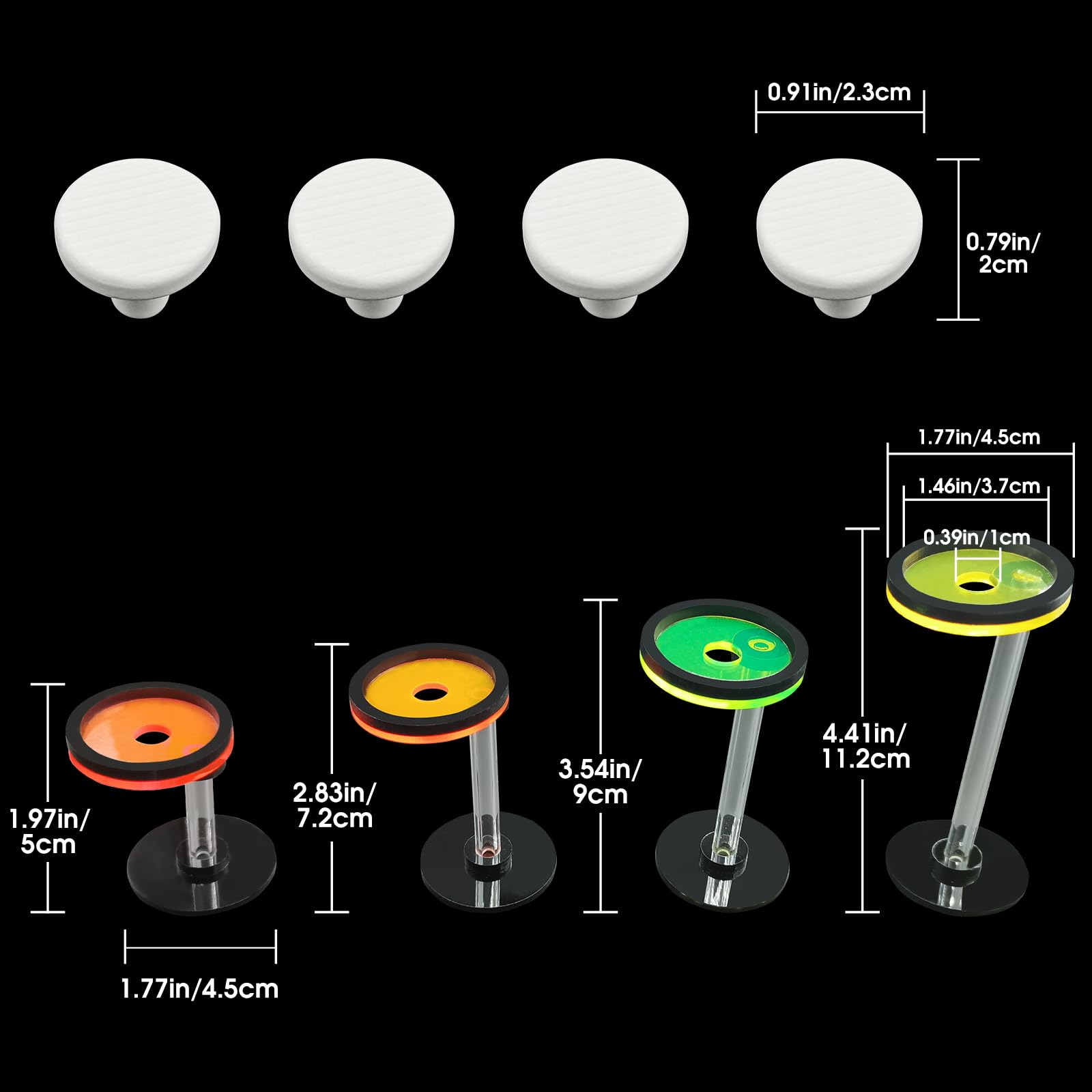 Saricho fluorescent acrylic holders keep coral frags organized and accessible