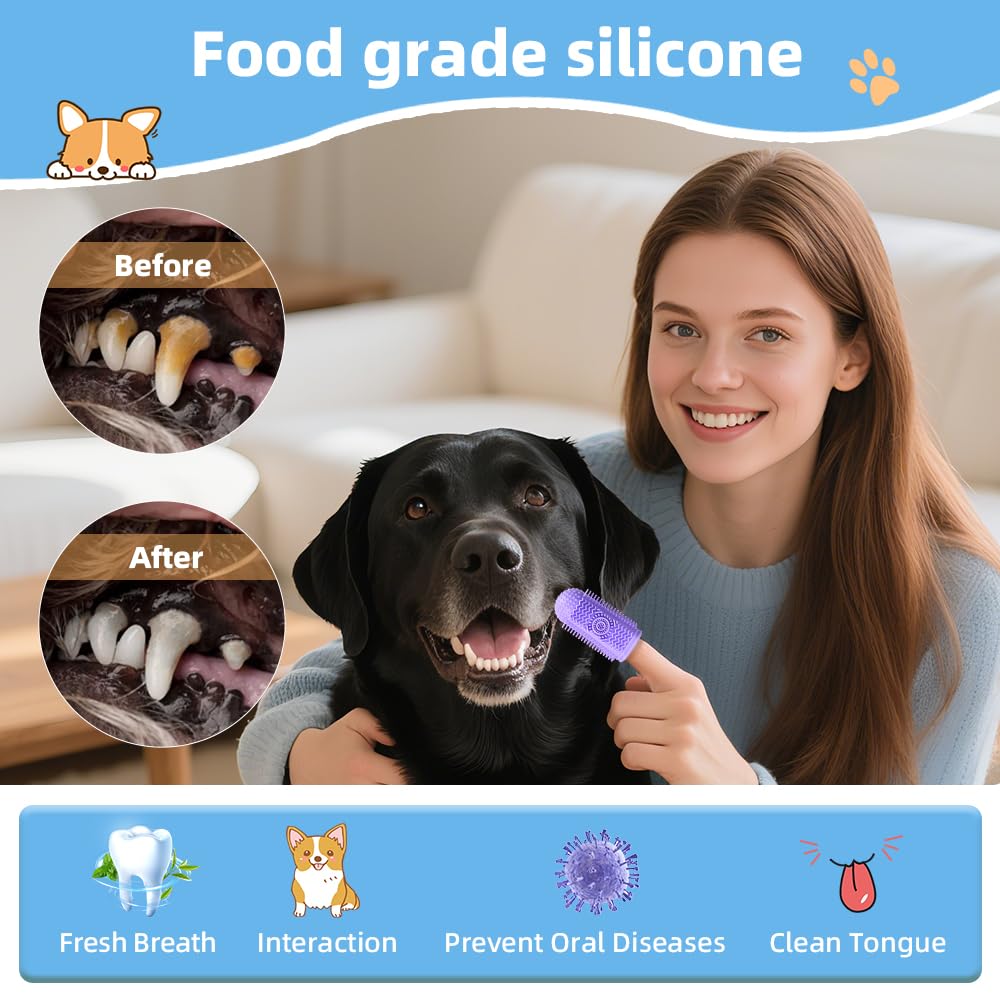 Sarnxgr finger toothbrush soft silicone delivers gentle gum care during brushing