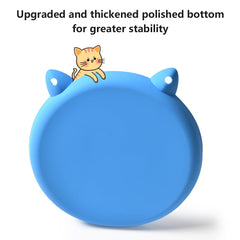 Sarnxgr silicone cat bowl ready for microwave or fridge use for meal prep.