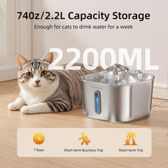 Sarpaws with multi-stage filtration keeps refreshing, odor-reducing water.