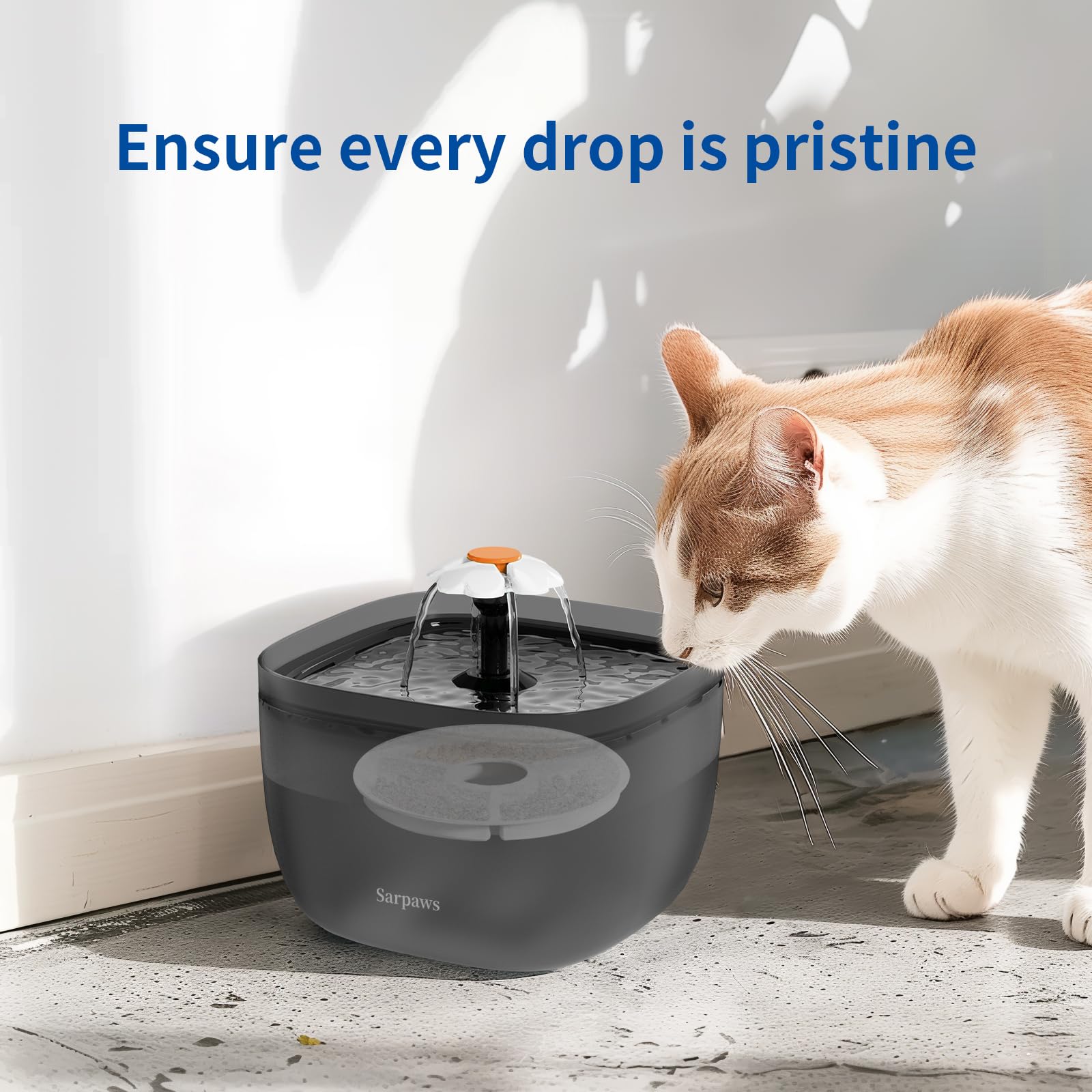 Sarpaws maintenance bundle, filters and sponges, simplifies routine fountain cleaning.