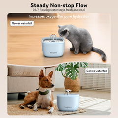 Sarpaws FW1 3-liter capacity supports travel-friendly pet care.