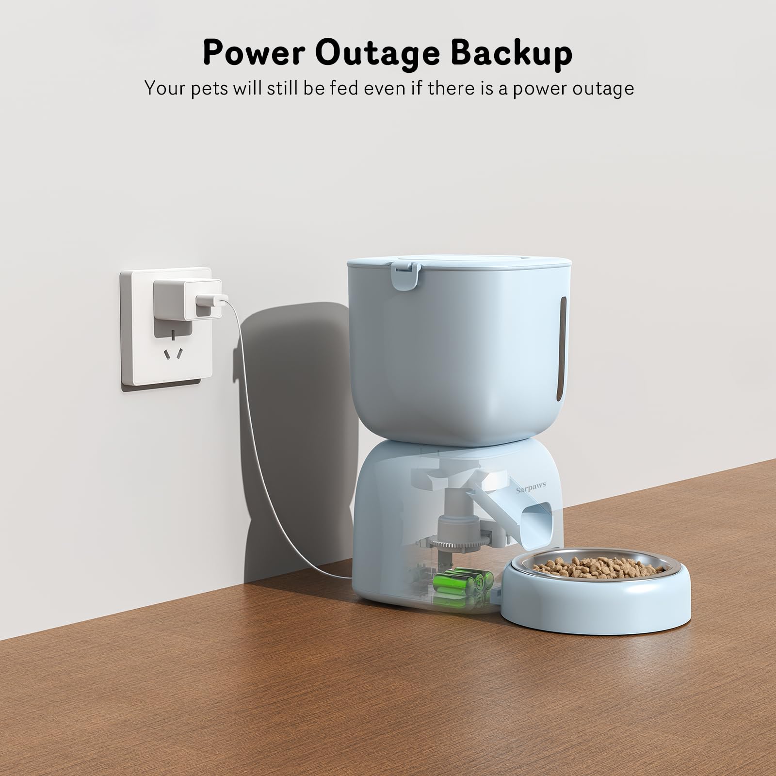 Sarpaws FW1 voice recorder demonstrates a dinner time cue for cats.