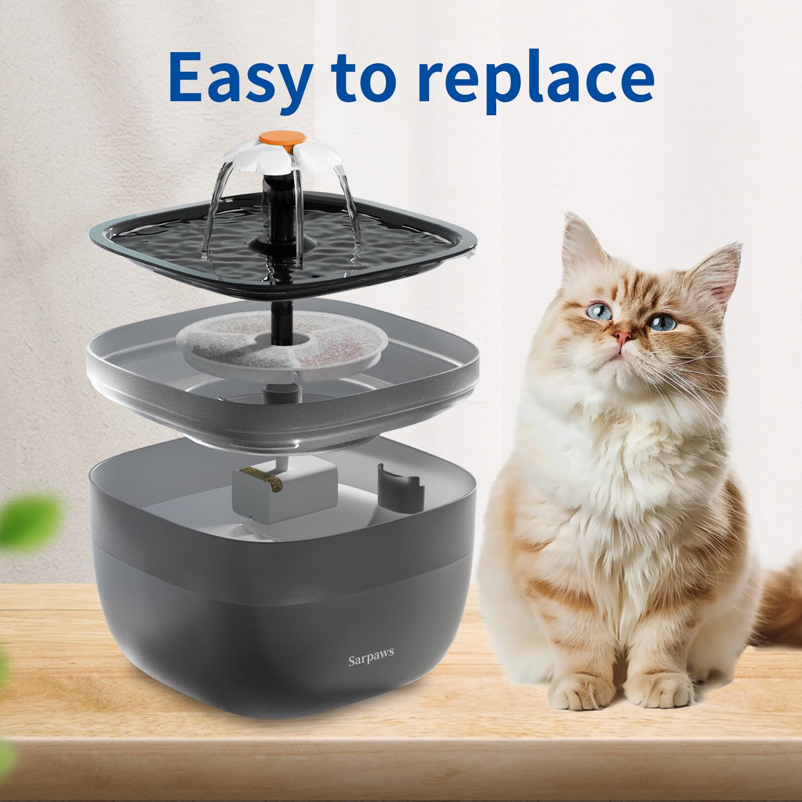 Sarpaws water care kit, compatible with dog fountains, encourages hydrated pets.