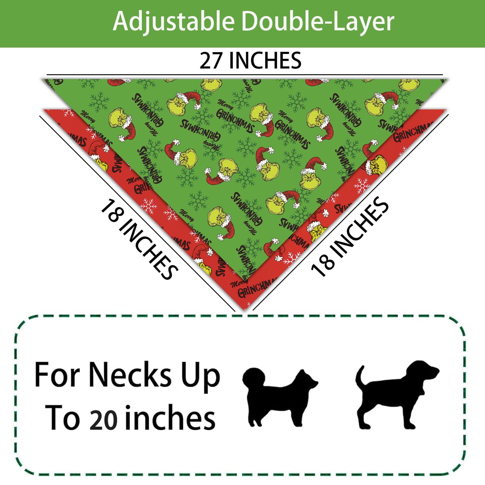 Sarybei Christmas dog bandana ideal for family outings and events