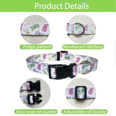 Sarybei collar features durable plastic buckle for quick on/off secure attachment.