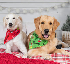 Sarybei two-pack Christmas dog bandanas offering versatile holiday looks