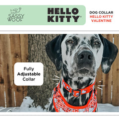 Sassy Woof dog collar Hello Kitty Red Classic neoprene padding for gentle, chafe-free walks.