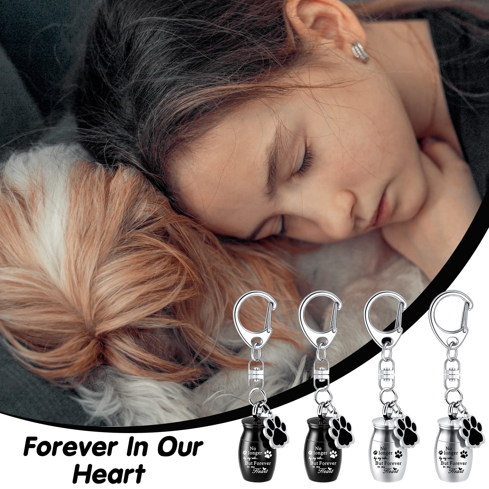 Sasylvia memorial dog ashes inside a durable keepsake keychain