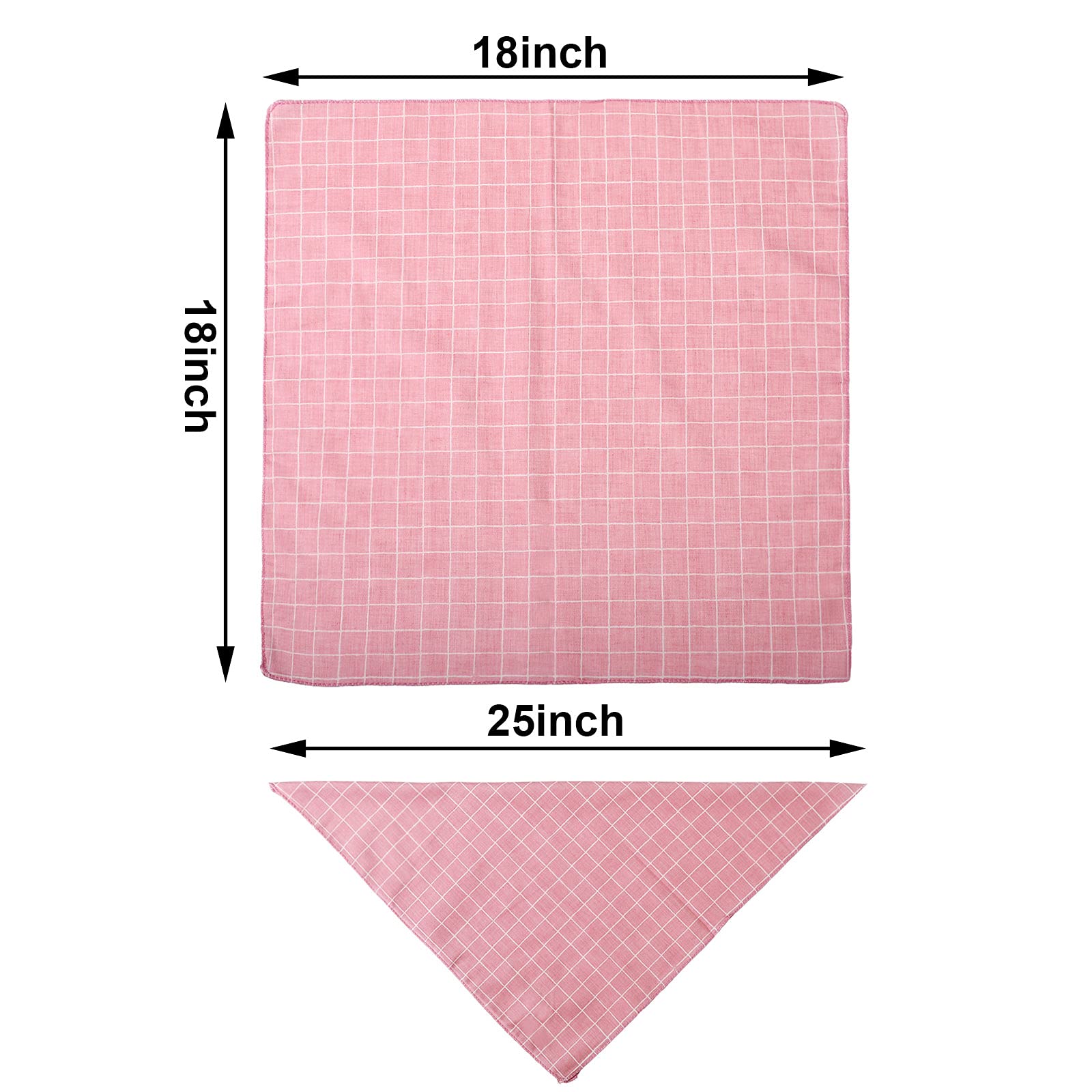 SATINIOR plaid yellow dog bandana bright and playful