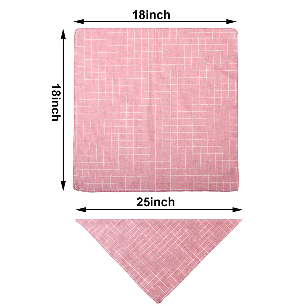 SATINIOR plaid yellow dog bandana bright and playful
