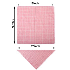 SATINIOR plaid yellow dog bandana bright and playful