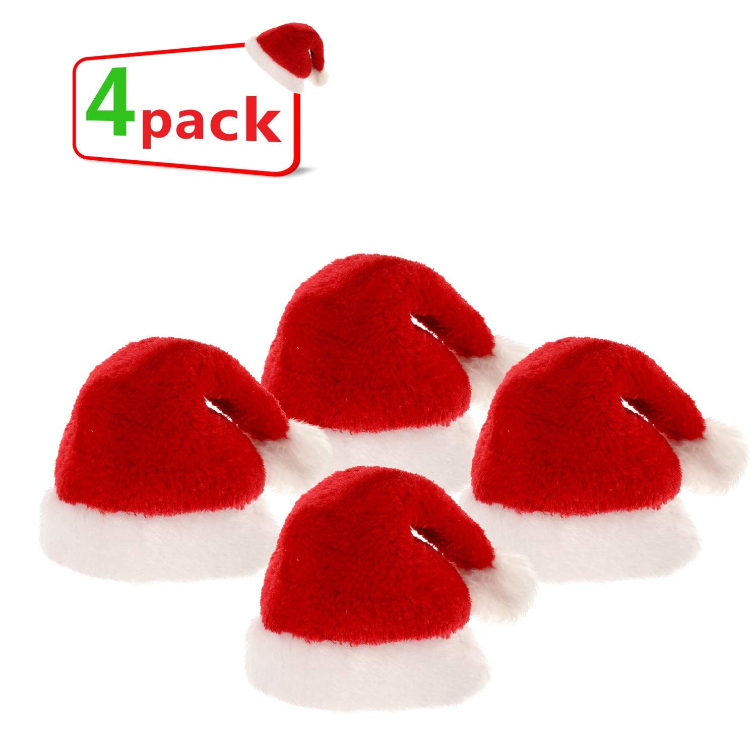 SATINIOR dog Santa hat with adjustable chin strap for secure wear