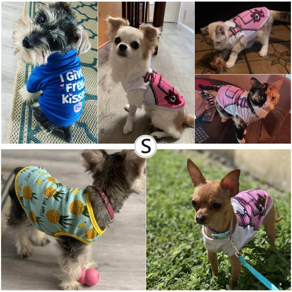 SATINIOR dog shirt cartoon pattern 3 cute design for photo-ready moments.