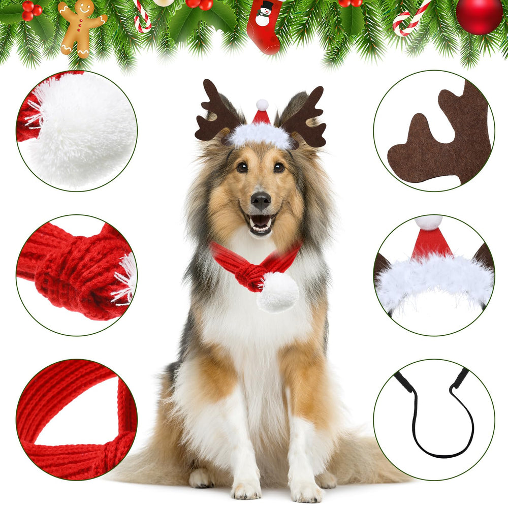 SATINIOR dogs and cats wearing costume set for adorable holiday photos