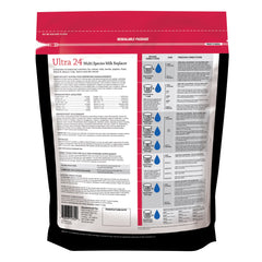 Sav-A-Caf Ultra 24 milk replacer mixing bottle demonstrates easy reconstitution for calves.