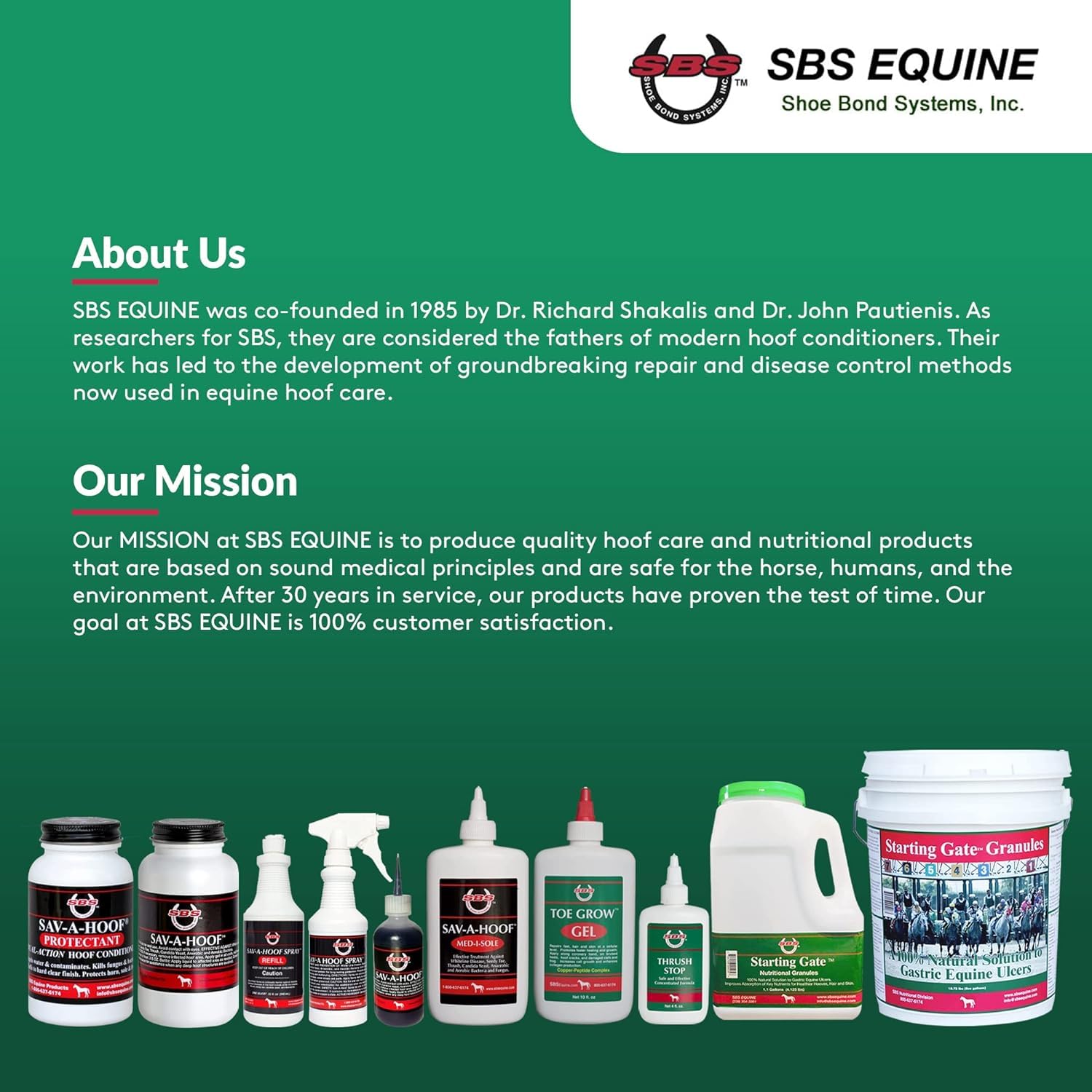 SAV-A-HOOF SBS Equine Spray shown near frog area with barrier performance.