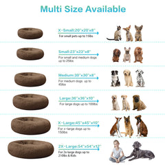 Savfox donut bed non-slip base keeps bed steady on hardwood floors.