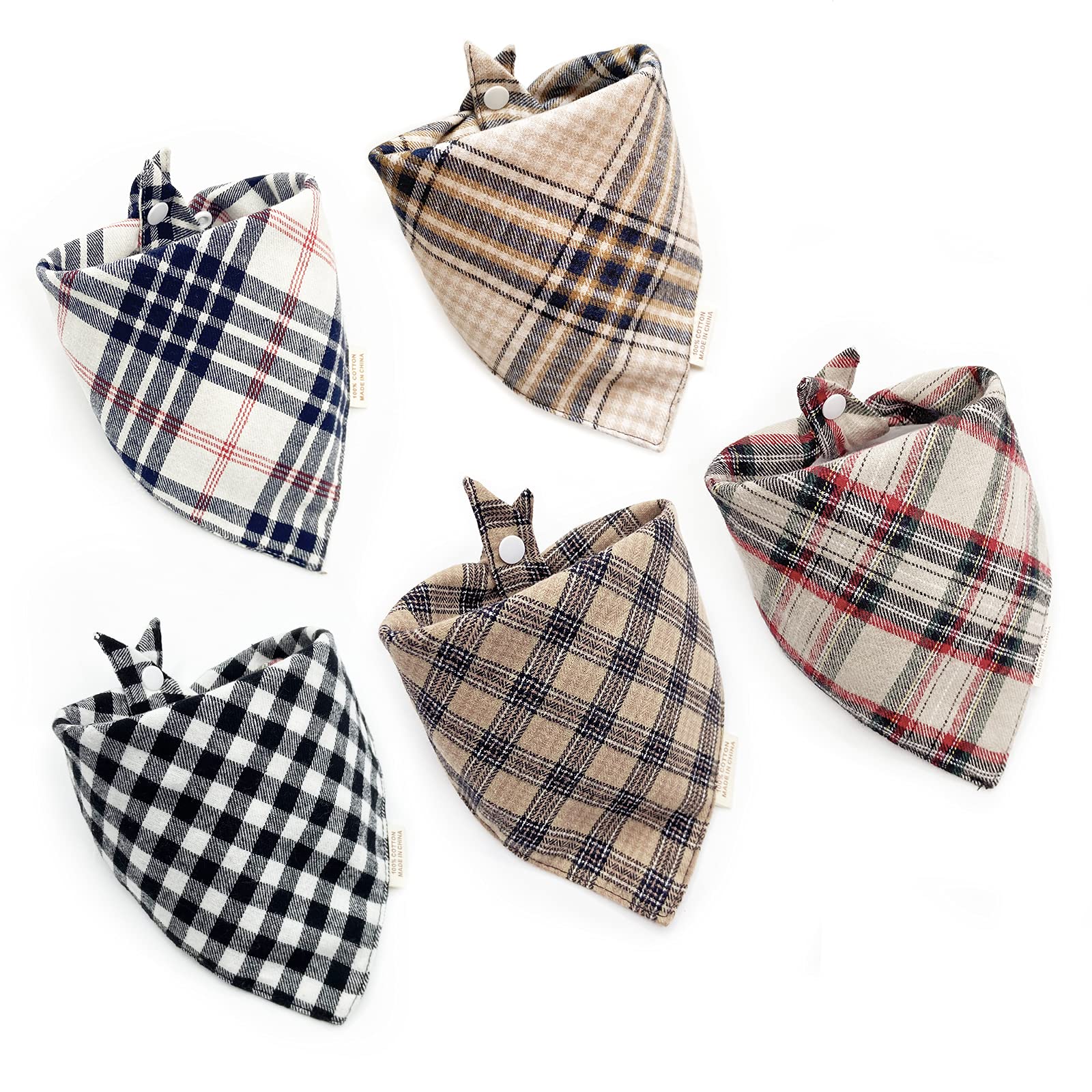 Savier dog bandana with button closure enables quick on off for walks