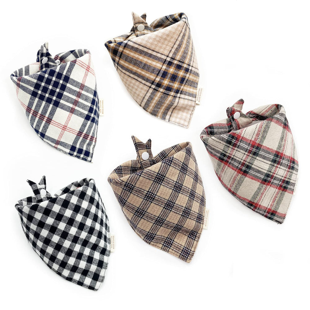 Savier dog bandana with button closure enables quick on off for walks
