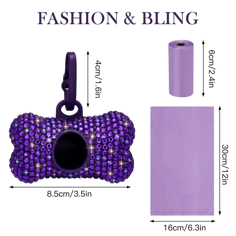 SAVORI purple bling design adds personality to a practical pet accessory.