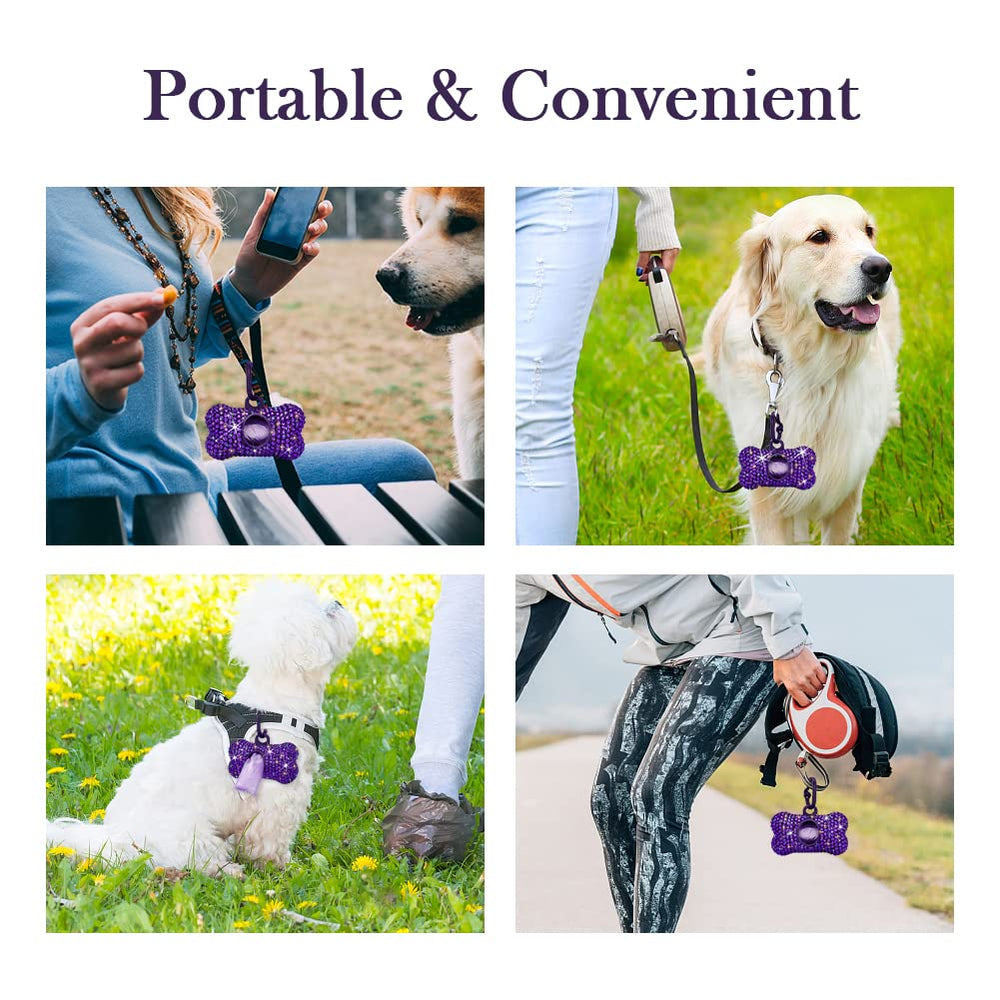 SAVORI crystal sparkle dispenser in purple catching light on walks.