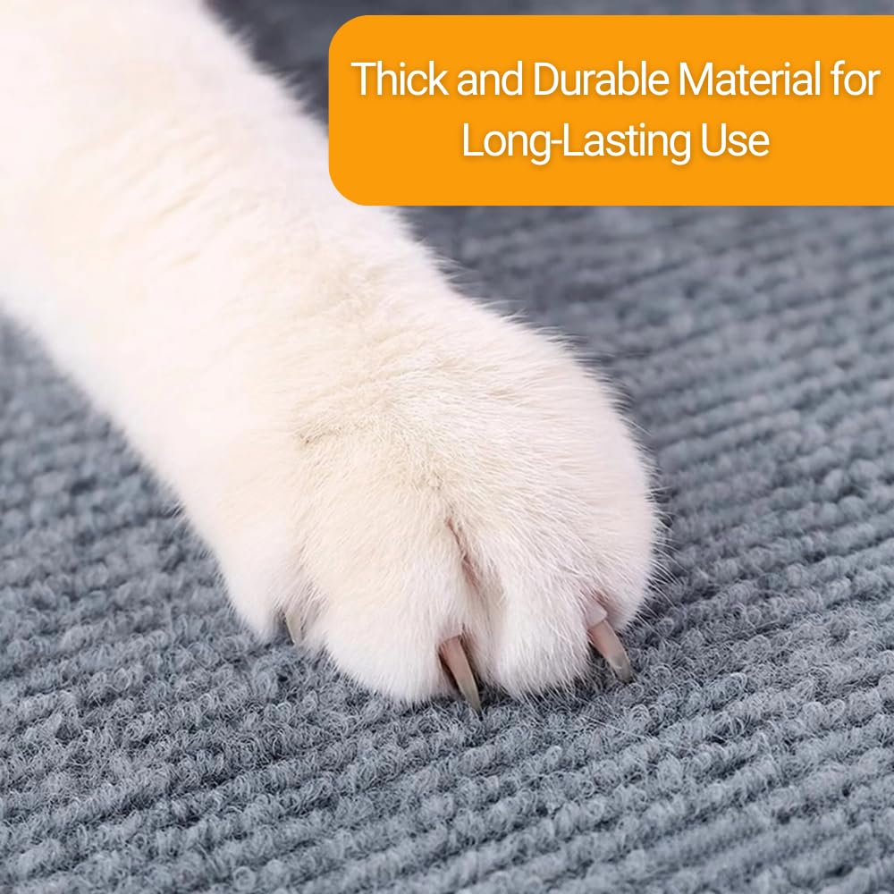 SAVUK cat scratching mat being used as furniture protection on a chair.