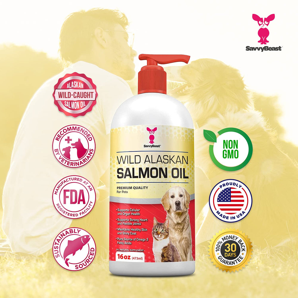 SavvyBeast digestive comfort with unscented salmon oil eases sensitive stomachs