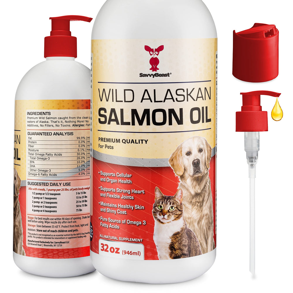 SavvyBeast unscented salmon oil appeals to picky pets