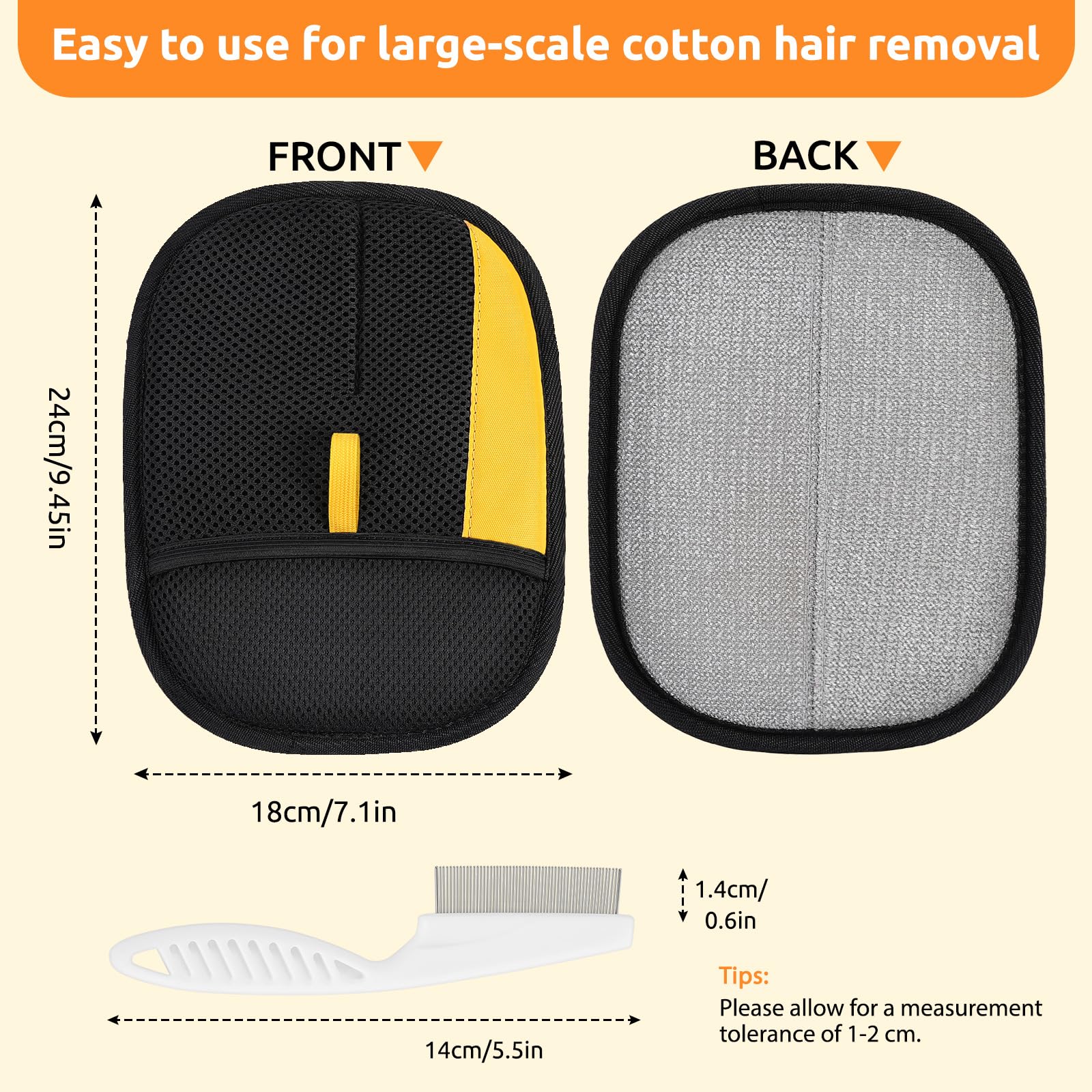 SAWMONG bonus flea comb in-pack—careful detangling and grooming prep