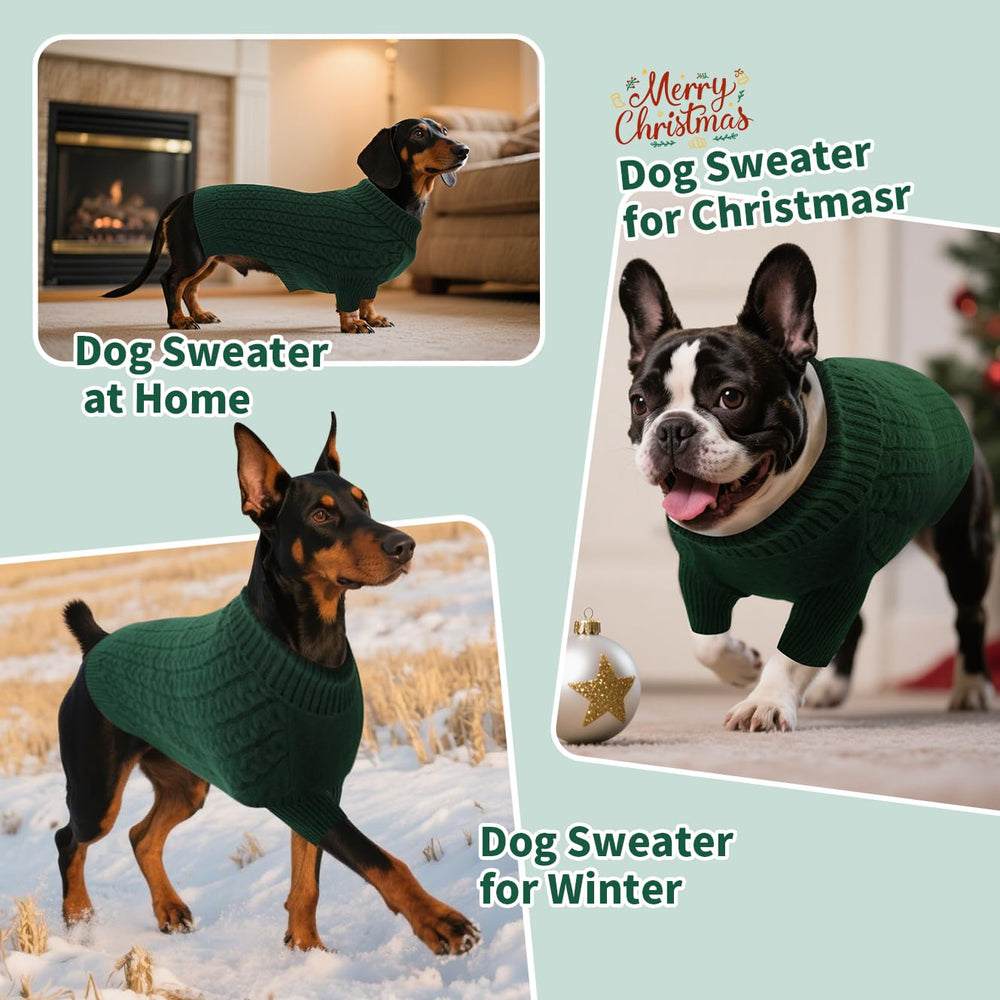 SAWMONG Dog Sweater gray model shows versatile all-season style for indoor and outdoor wear