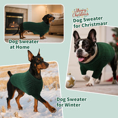 SAWMONG Dog Sweater gray model shows versatile all-season style for indoor and outdoor wear