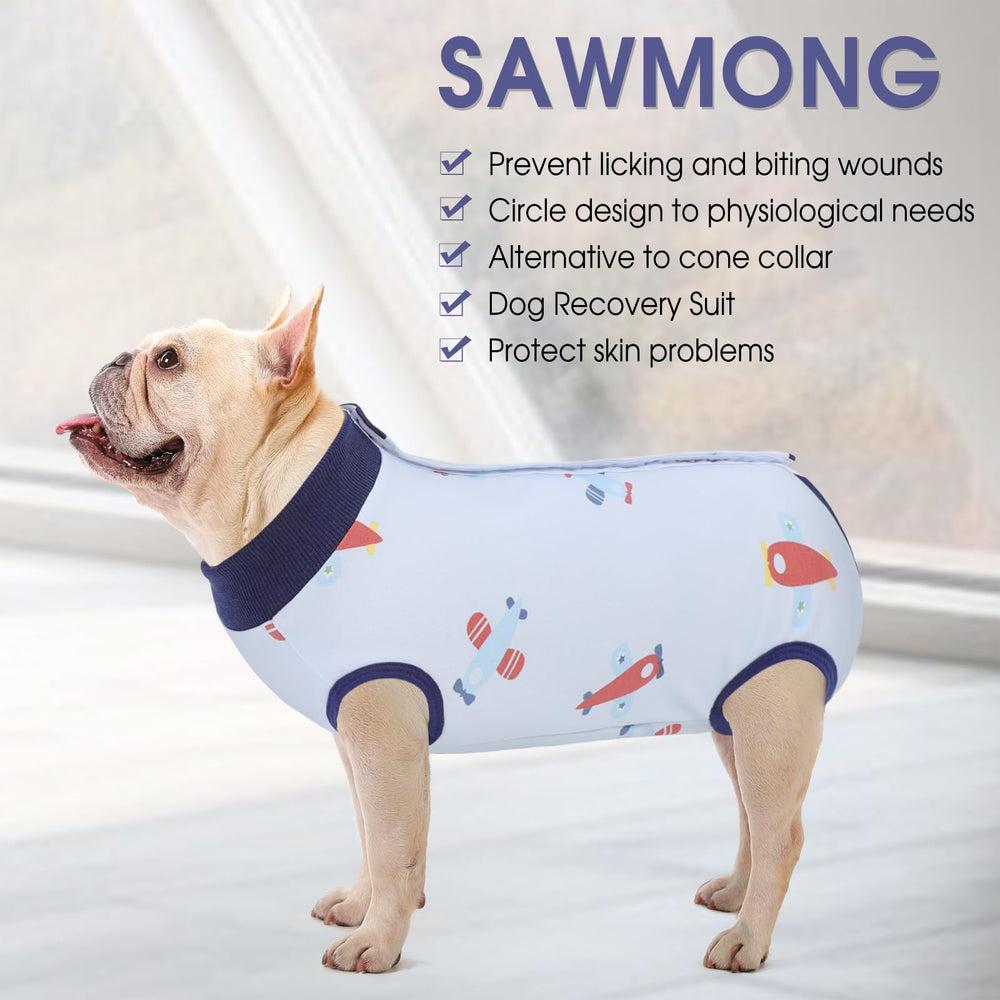 SAWMONG traje de recuperación para perros, vista trasera, comodidad y cobertura