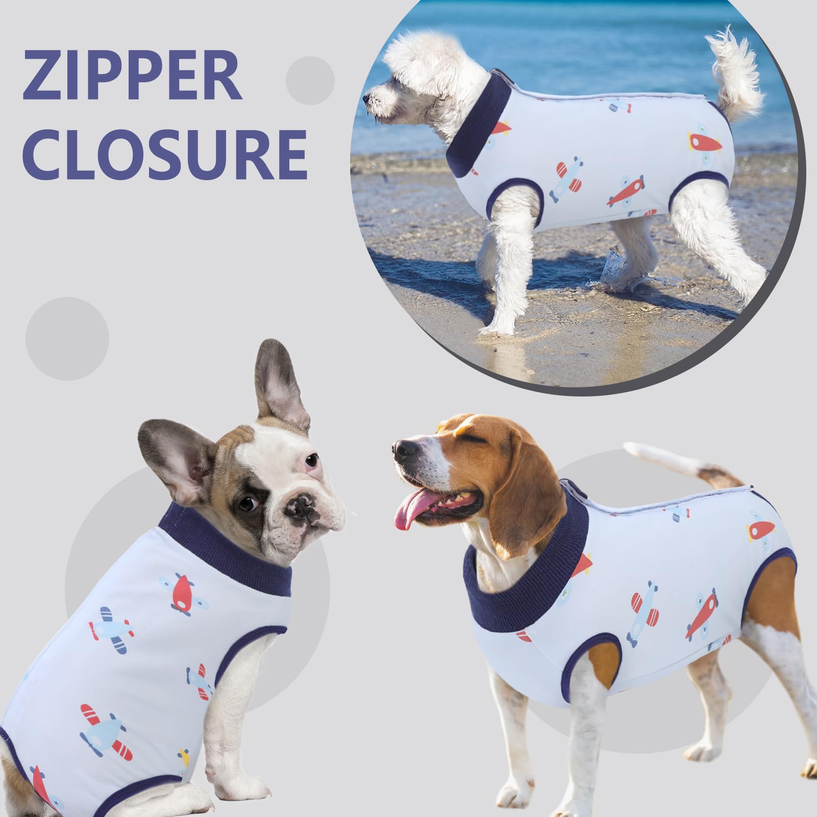 SAWMONG traje de recuperación para perros, lavable a máquina para limpieza fácil