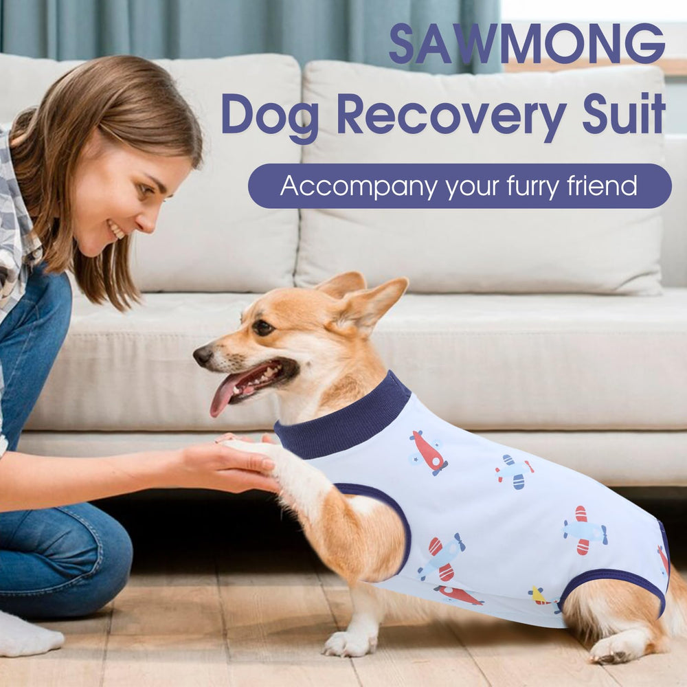 SAWMONG traje de recuperación para perros, talla M para perros medianos