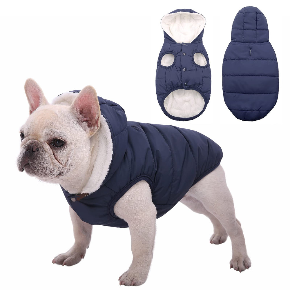 SAWMONG windproof dog coat front view keeps dogs warm on cold walks