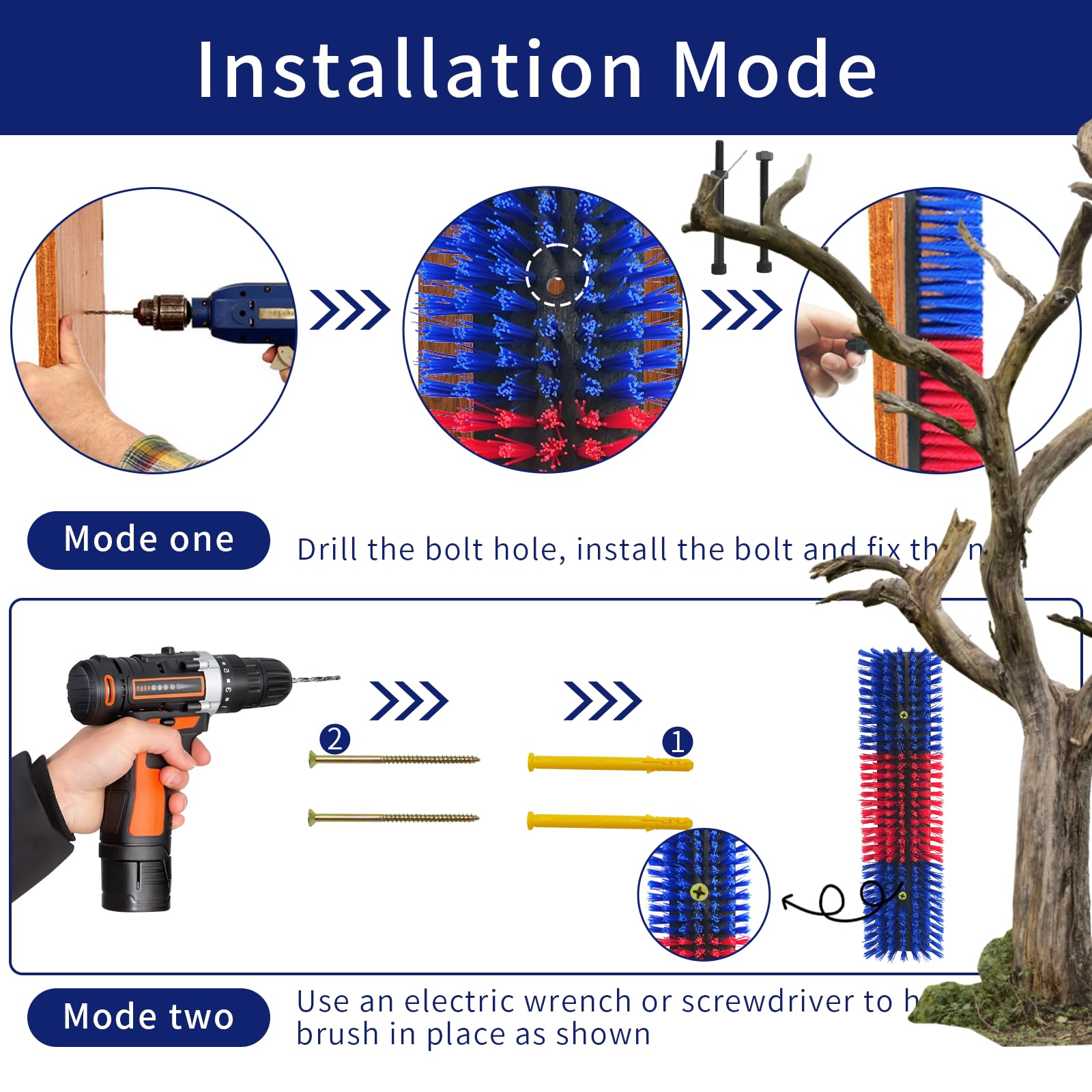 Sayutie durable-plastic brush blue demonstrates long-lasting material for rugged farms
