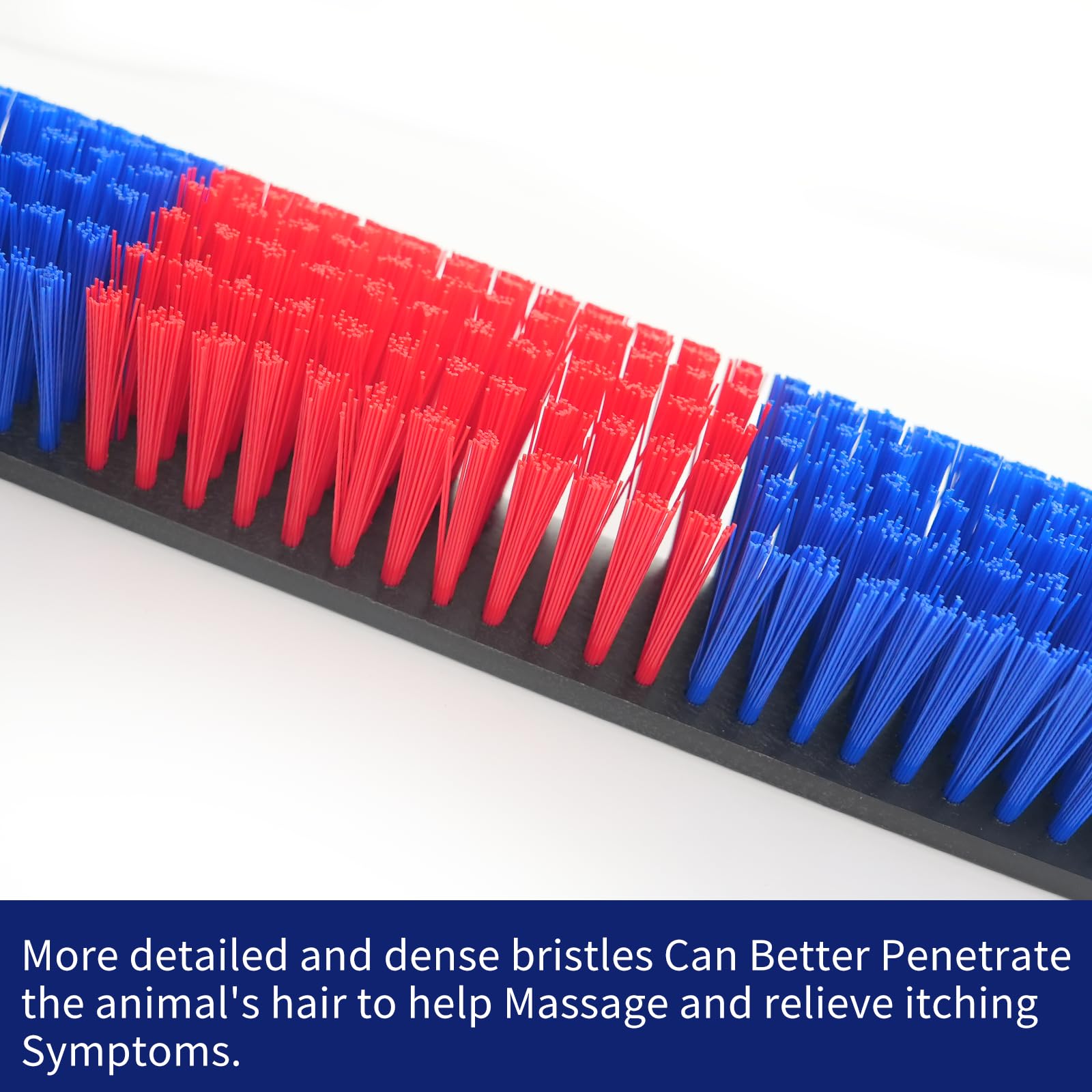 Sayutie livestock scratch brush blue on fence post ready for animal grooming