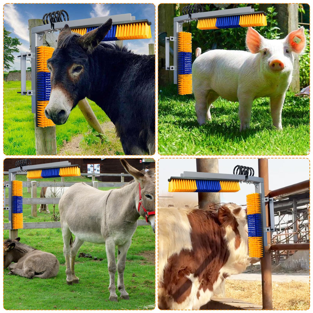 Sayutie scratch brush relief itching; helps maintain clean coats across livestock.