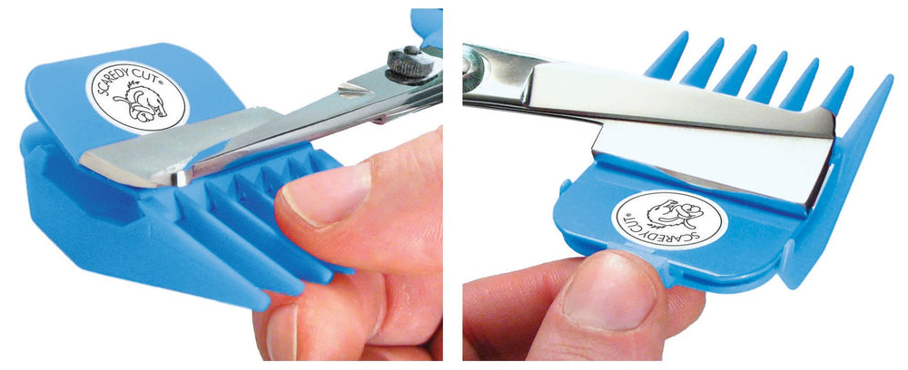 Scaredy Cut storage bag keeps tools neatly organized for easy access.