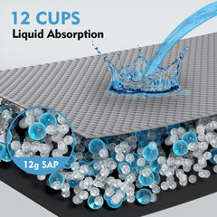 SCLOSE Charcoal Pads cross-section shows 6-layer absorption design.