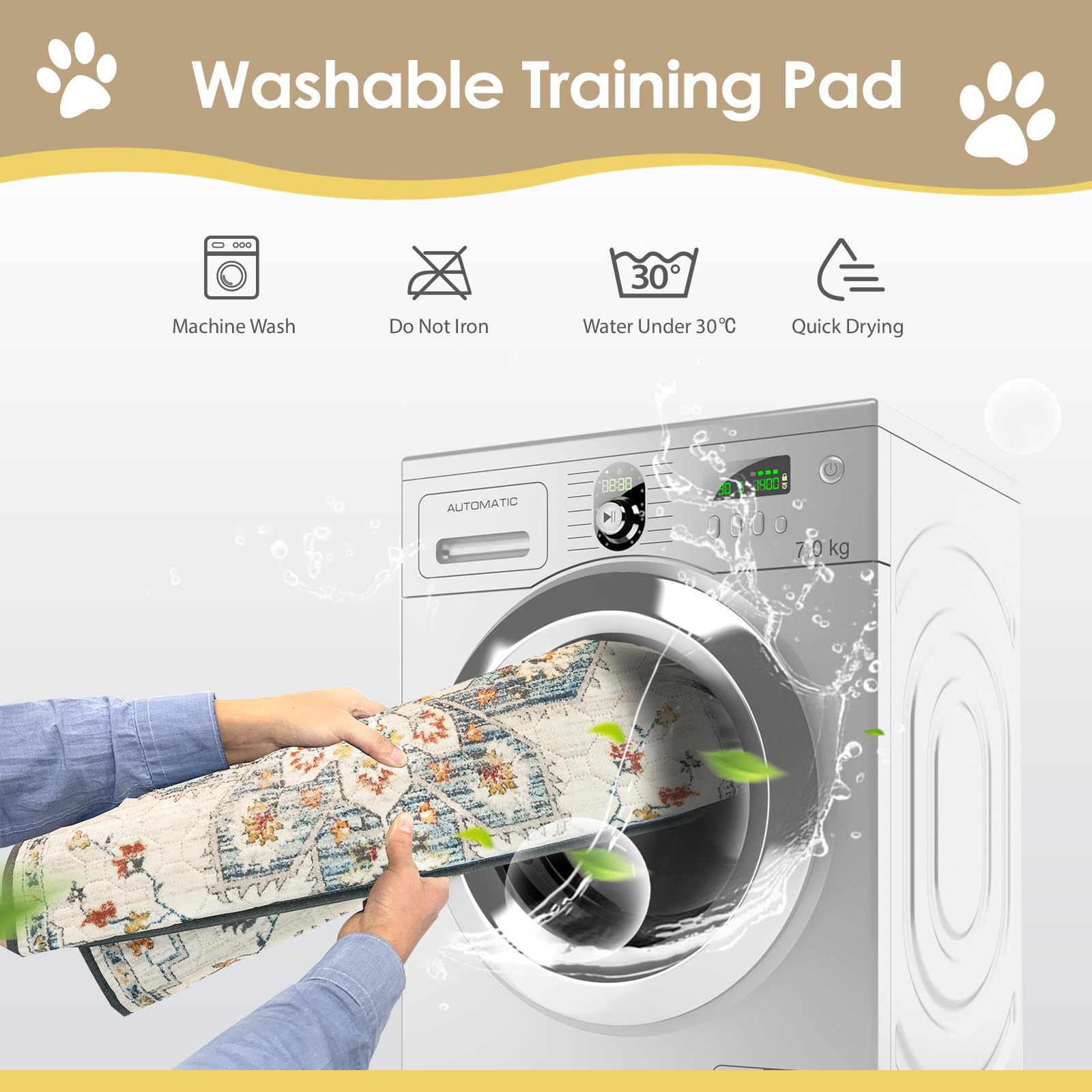 SCLOSE crate mat usage demonstrates versatile, easy-clean pad for pets