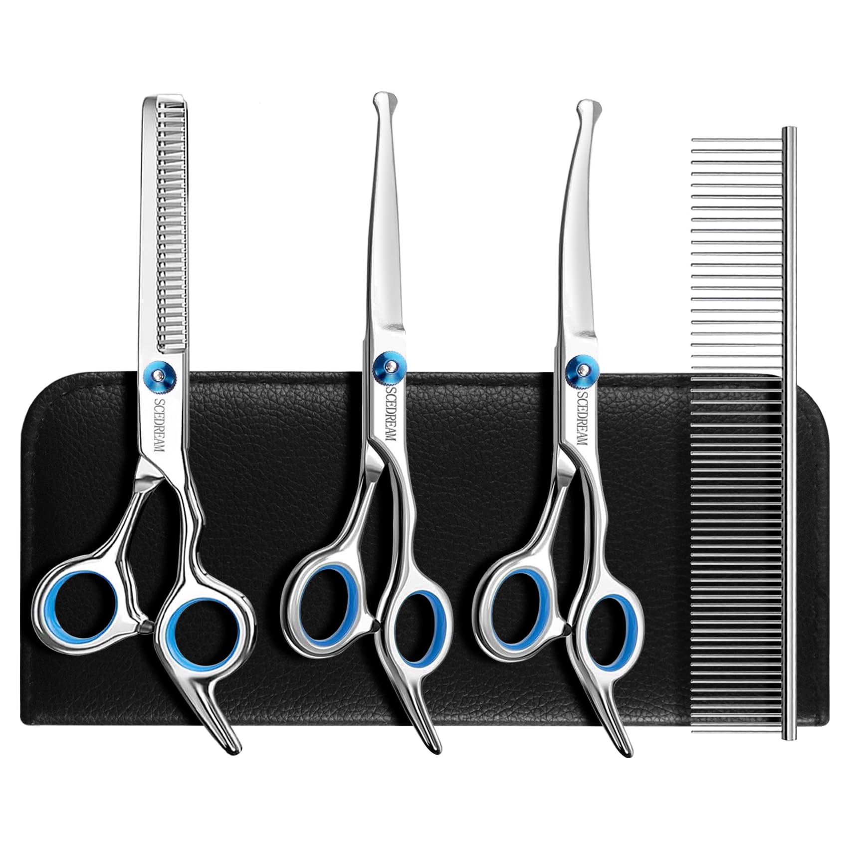 SCEDREAM 7.4-inch thinning scissors for precise fur thinning and shaping.