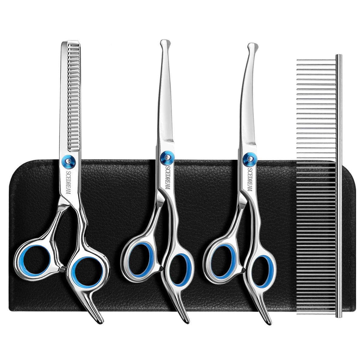 SCEDREAM 7.4-inch thinning scissors for precise fur thinning and shaping.