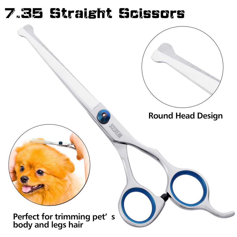 SCEDREAM pet comb helps detangle fur before trimming for smoother cuts.