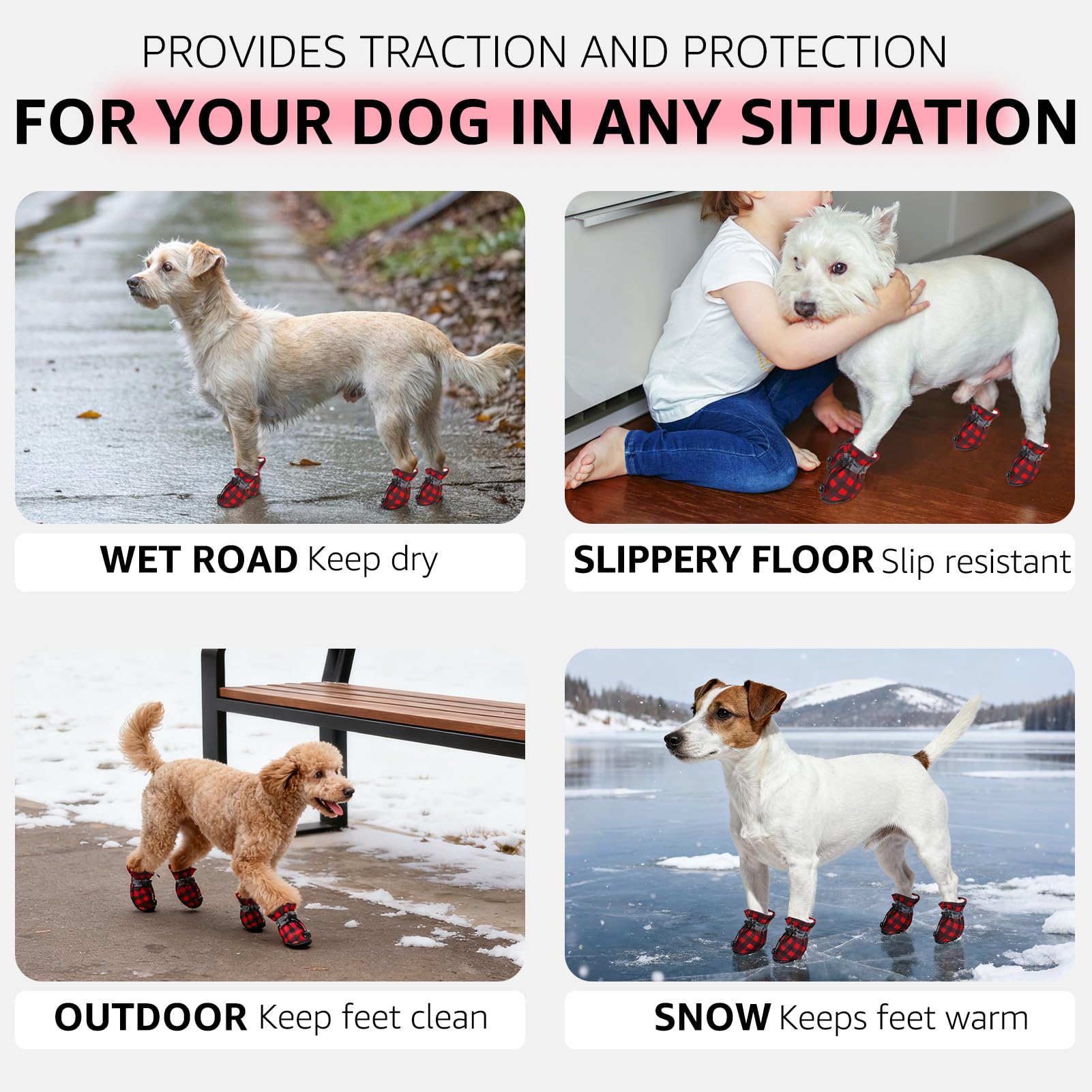 SCENEREAL adjustable drawstring secures fit for small dogs.